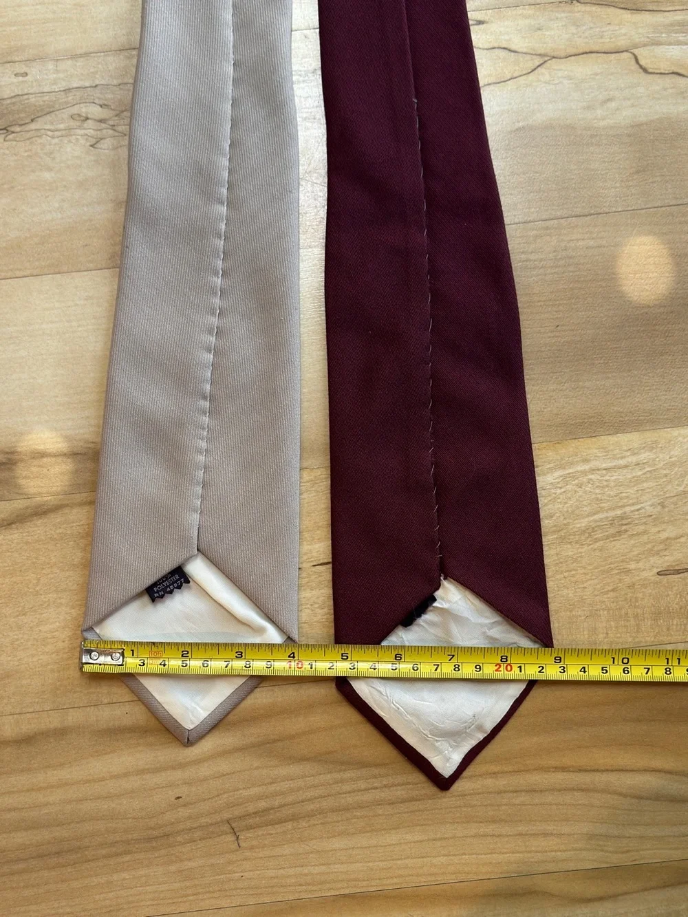 Vintage Bald Eagle & Barn Owl Neckties - hand embroidered OOAK - Picture 7 of 7